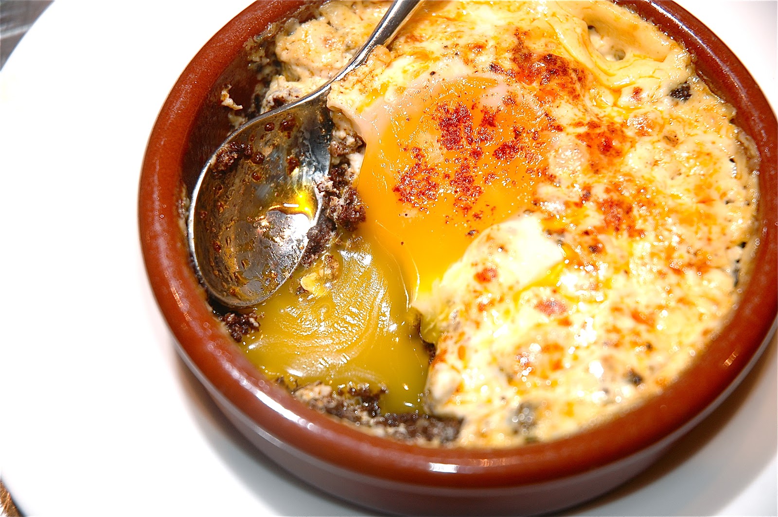 nueva cocina Duck Egg & Native Breeds Morcilla 'En Cocotte'