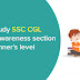 How to study SSC CGL General Awareness section for a beginner's level