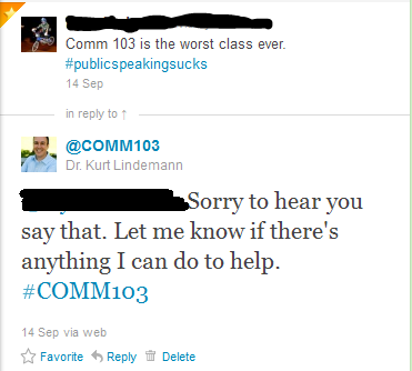 Professional Raconteur: The racket of Professing: Top COMM 103 Student