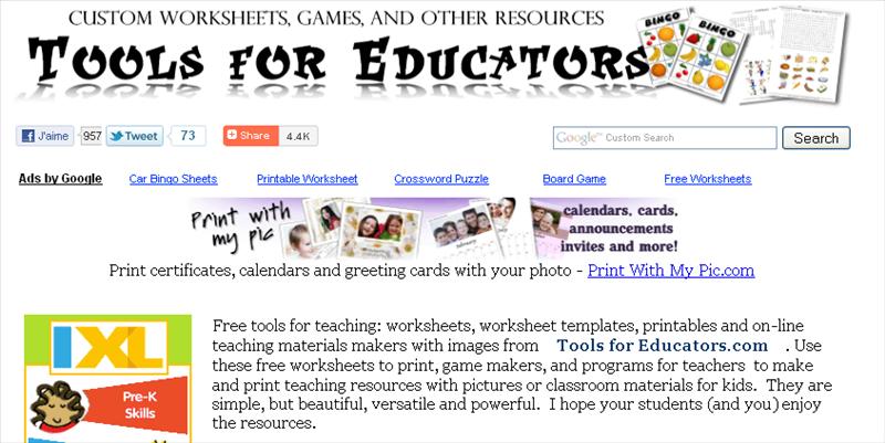 ENSEIGNANT WEB 2.0 et LANGUES: Tools for Educators - free worksheet