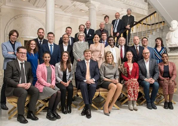 Queen Máxima attended a conference of MS International Federation and King Willem-Alexander Queen Maxima held a lunch at Hague Noordeinde. Natan dress