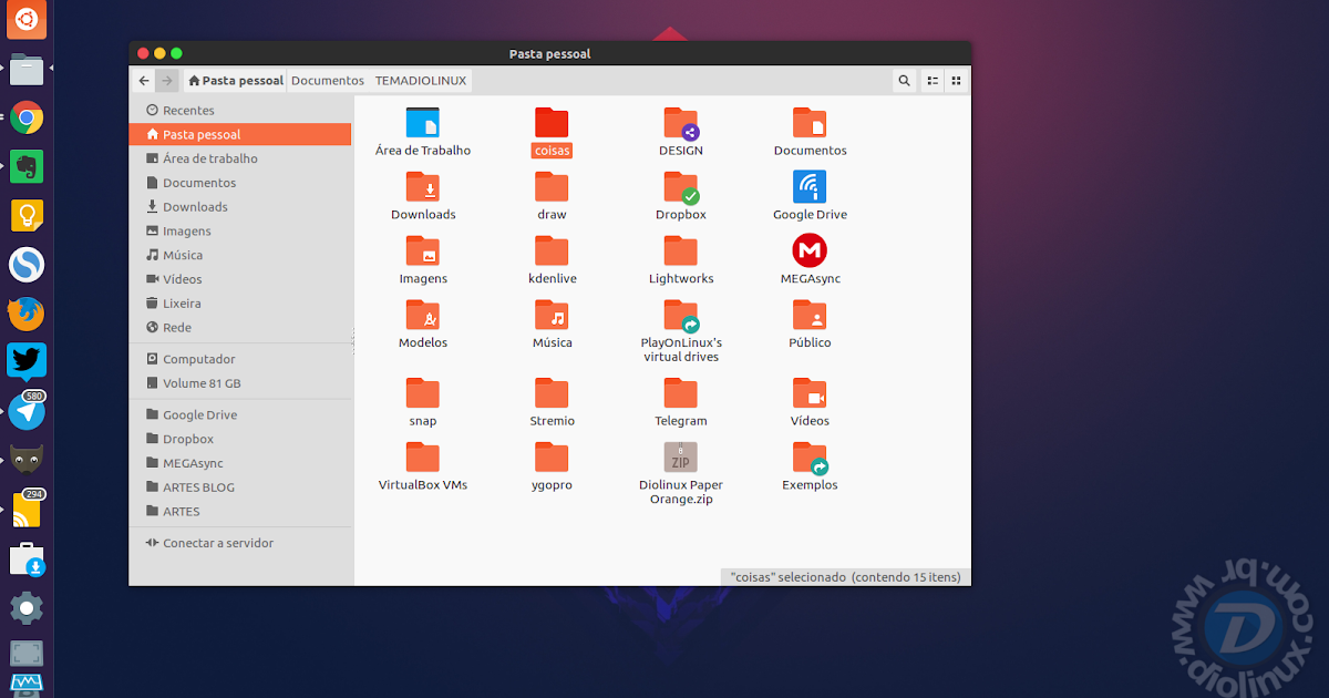 Diolinux Paper Orange um novo e moderno tema para o seu 