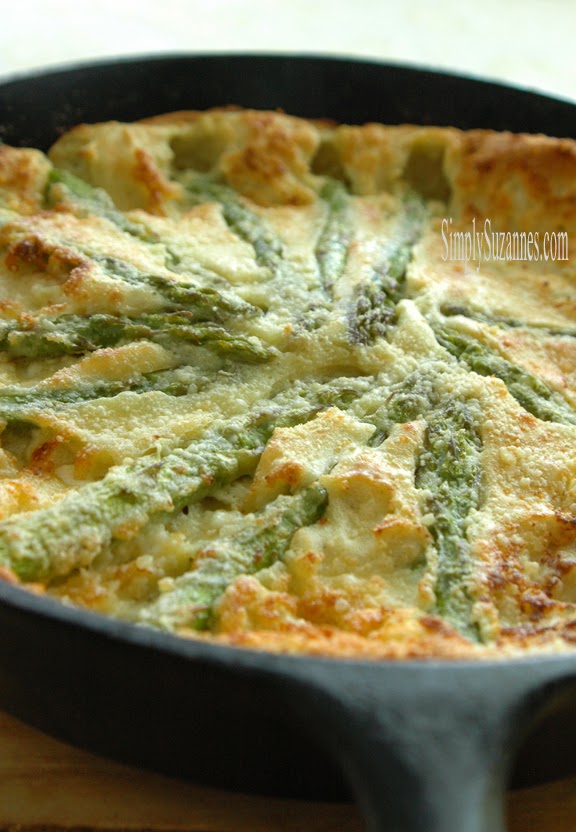 Simply Suzanne's AT HOME asparagus & fontina dutch baby