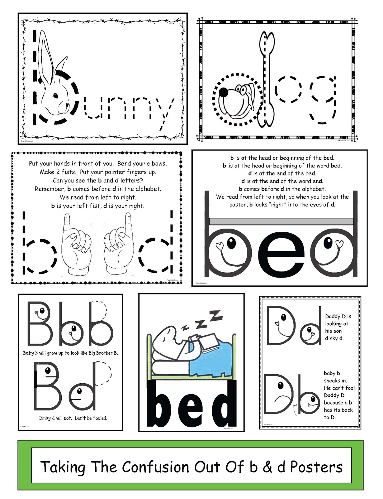 Taking The Confusion Out Of B D Classroom Freebies