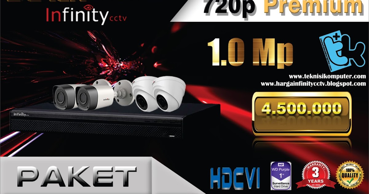 PAKET CCTV INFINITY BLACK SERIES 4 CHANNEL PREMIUM Infinity CCTV