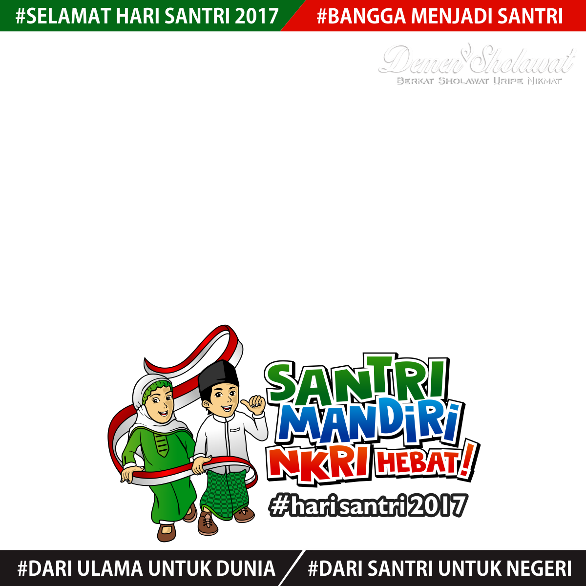 Bingkai Foto Profil Facebook Hari Santri Nasional 2017