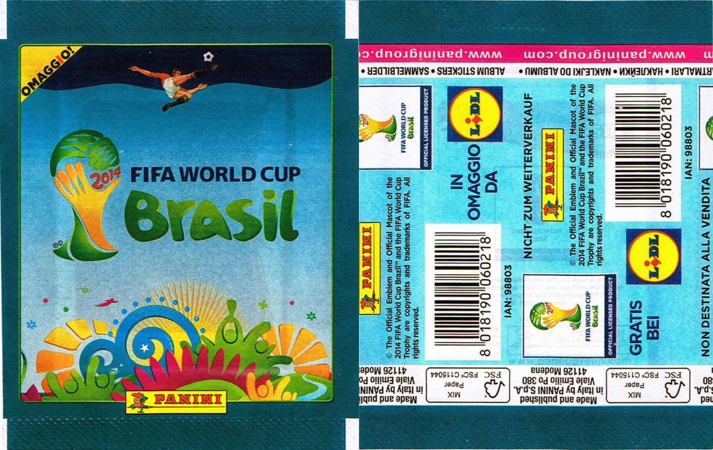 panini world cup 2014 brazil 1 packet pack tute bustina pochette pink back 