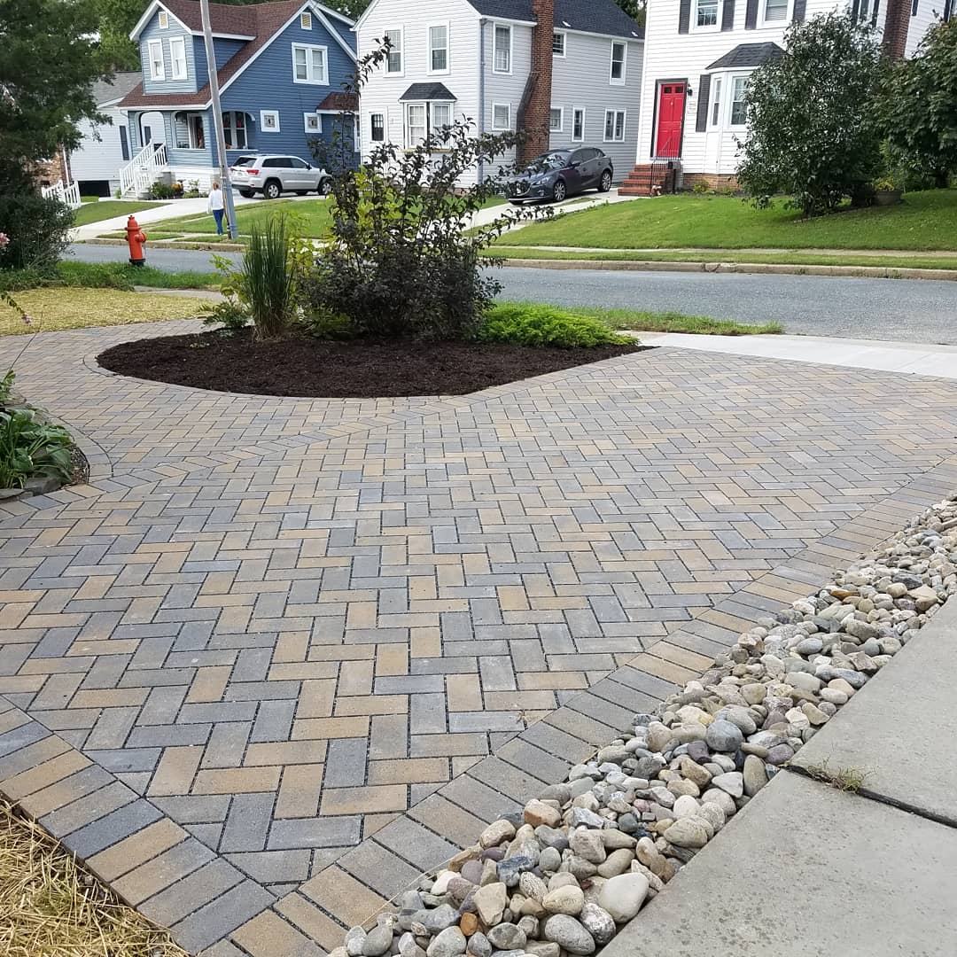 Custom Stoneworks & Design Inc. Permeable Pavers installed Bowie