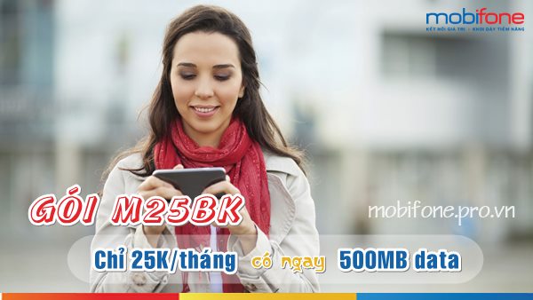 Gói cước 3G M25BK Mobifone