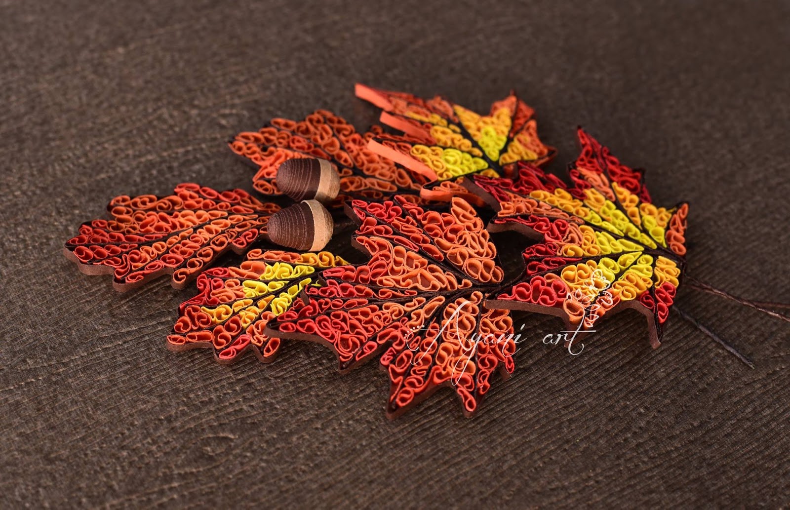 Ayani art Quilling Fall Leaves