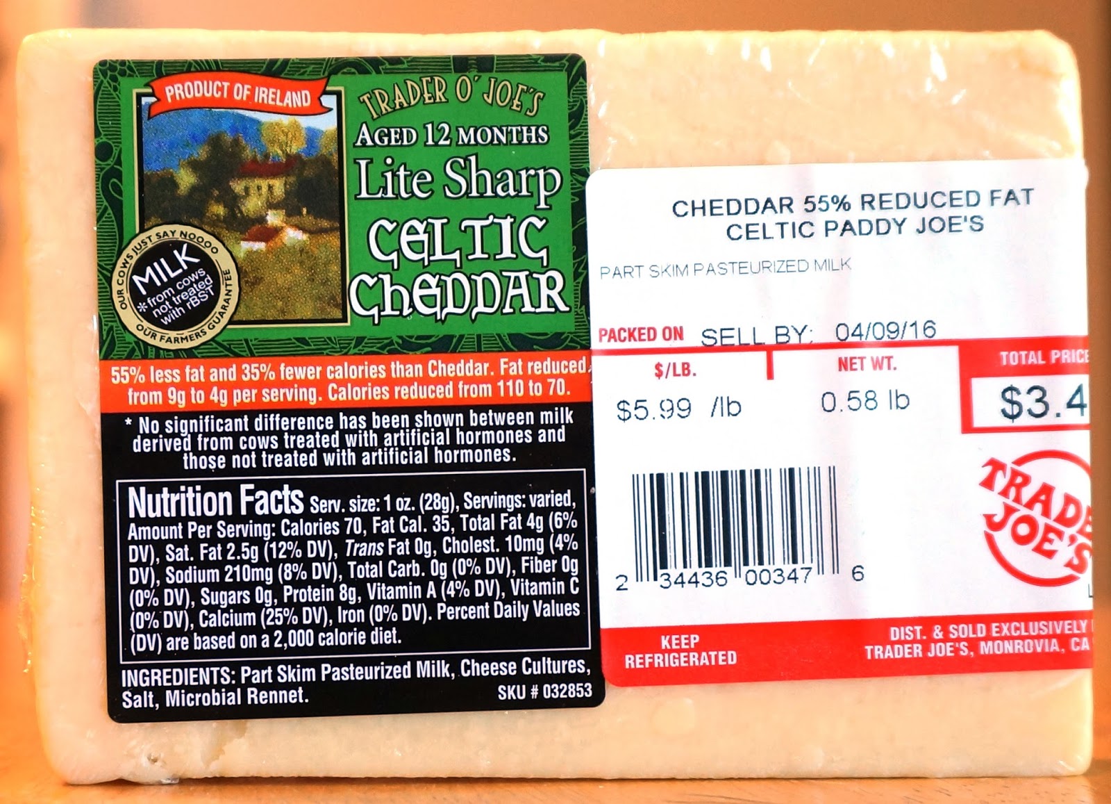 Exploring Trader Joe's Trader Joe's Lite Sharp Celtic Cheddar