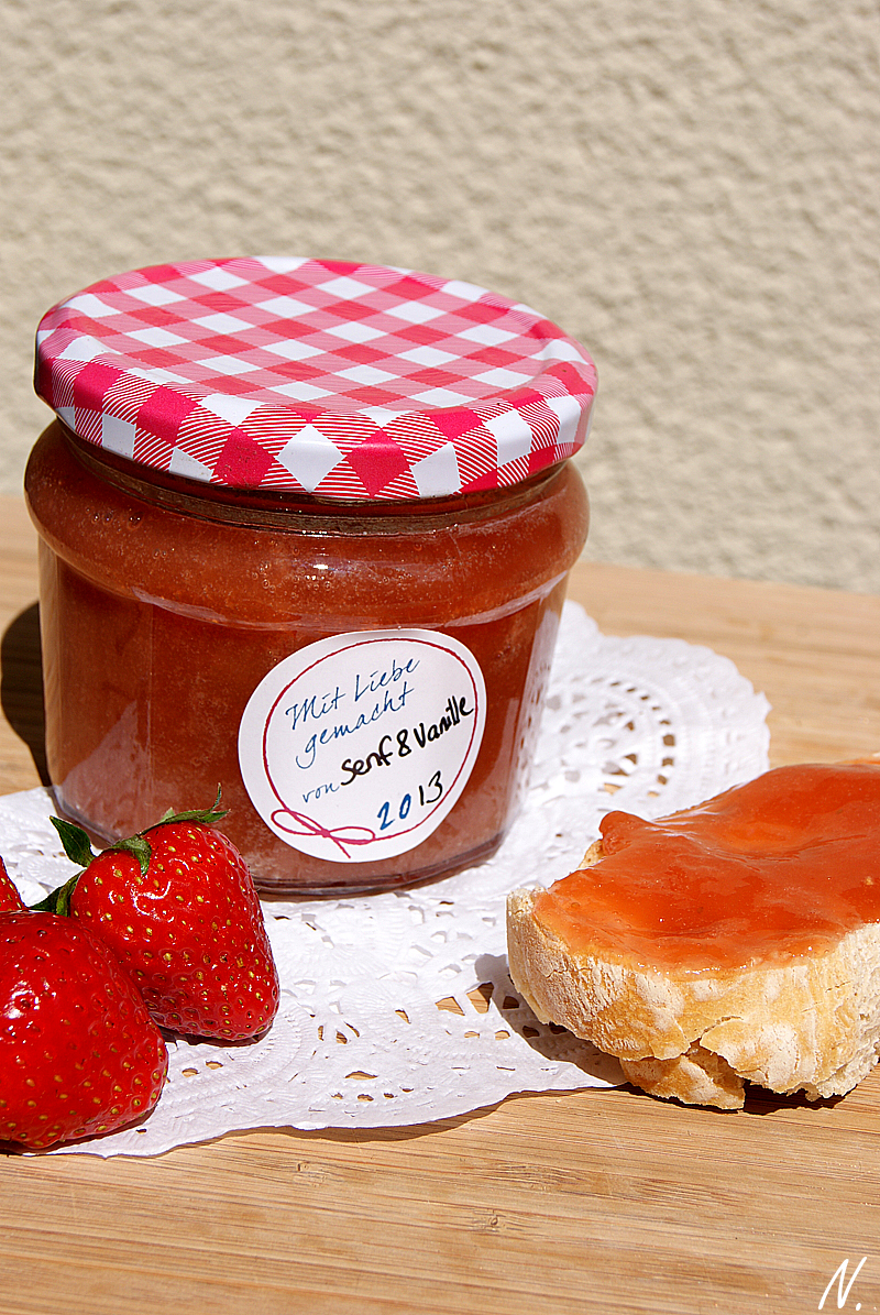 senf und vanille: Marmelade: Rhabarber-Erdbeere