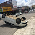 Capotamento registrado na avenida Cel. Estevam em Dix - Sept - Rosado