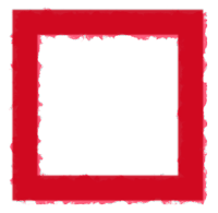 Moldura quadrada vermelha  - criação Blog PNG-Free