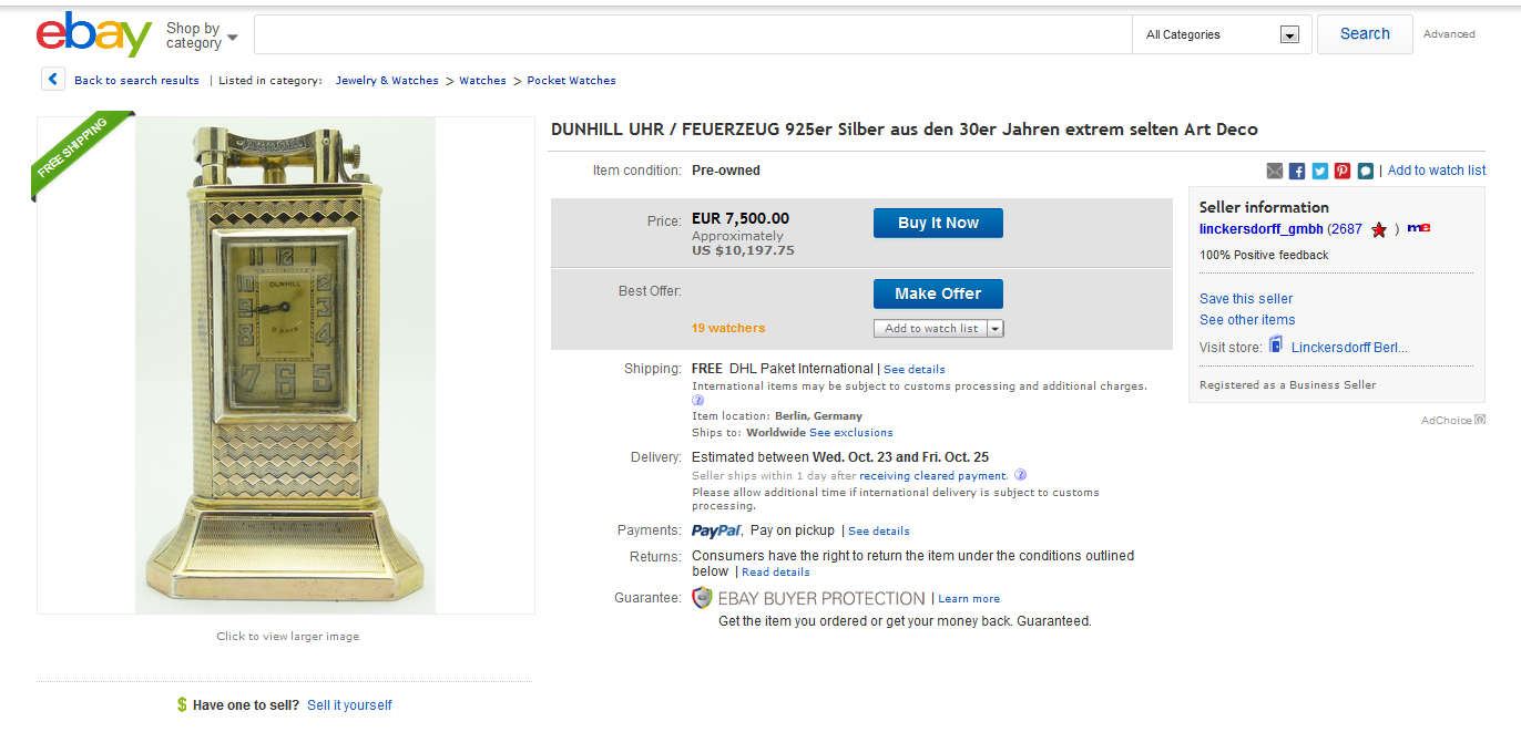 Table lighters collectors' guide eBay Dunhill Sterling Table Lighter