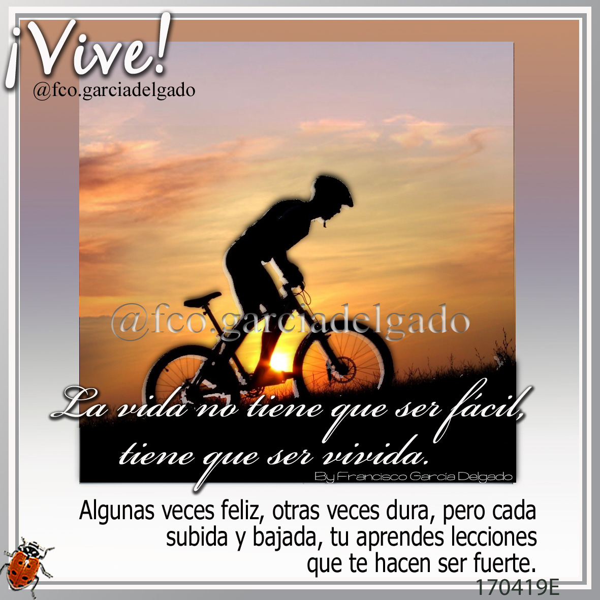 La vida no tiene que ser fácil tiene que ser vivida Reflexiones