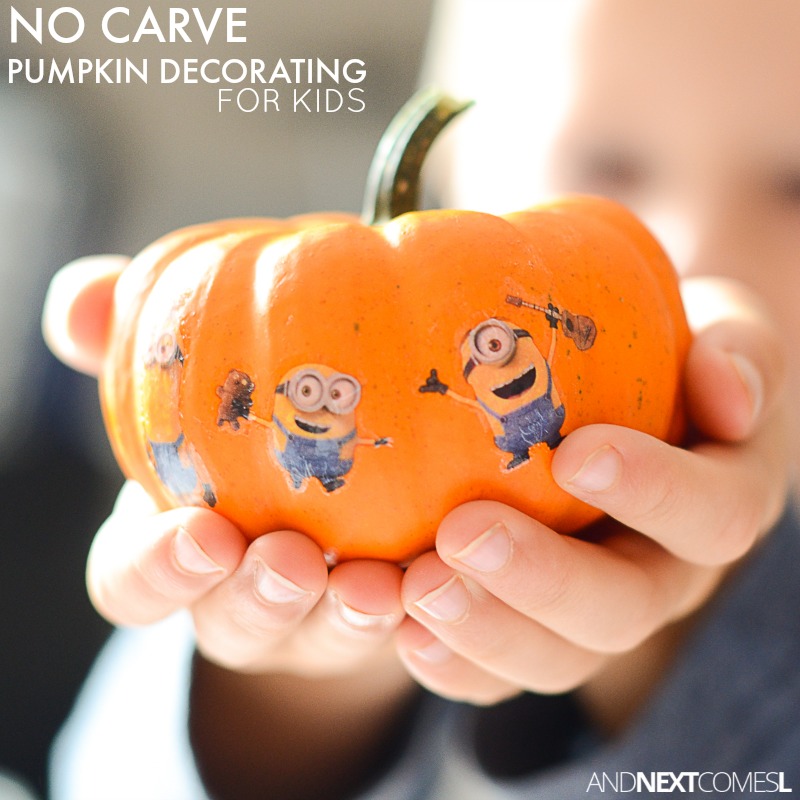 No Carve Pumpkin Idea for Kids: Decorate Mini Pumpkins with ...