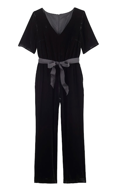 ann taylor velvet jumpsuit