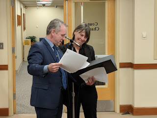 Representative Jeff Roy and Councilor Melanie Hamblen