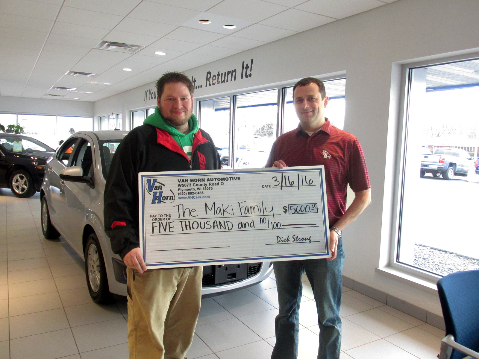 Van Horn Auto >> Van Horn Donates To Sheboygan County S Maki Family Van Van Horn Auto >> Van Horn Donates To Sheboygan County S Maki Family Van