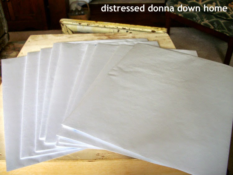 Distressed Donna Down Home Waxed Paper Transfers