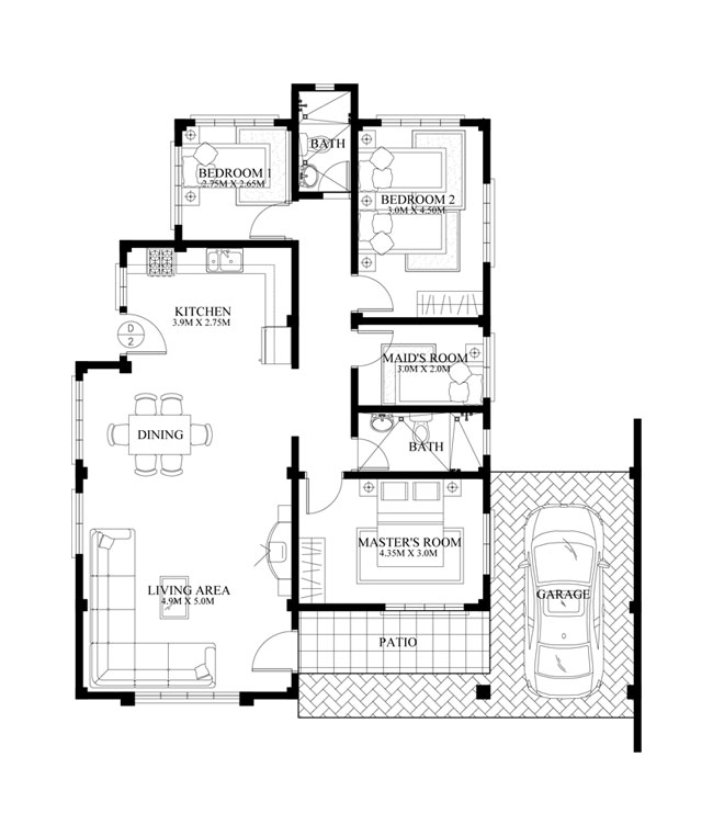 Thoughtskoto Thoughtskoto, 3 Bedroom 2 Bath House Plans Free