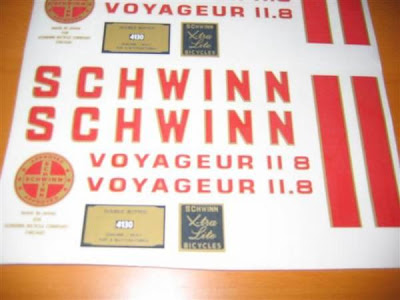 schwinn bicycle decals