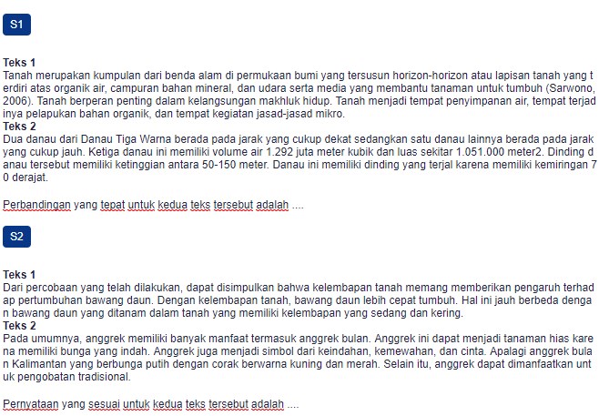 Contoh Soal Membandingkan Teks Rekaman Percobaan dengan Teks Laporan