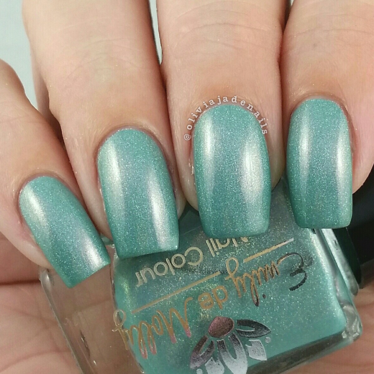 Emily de Molly Holo Patina swatched by Olivia Jade Nails