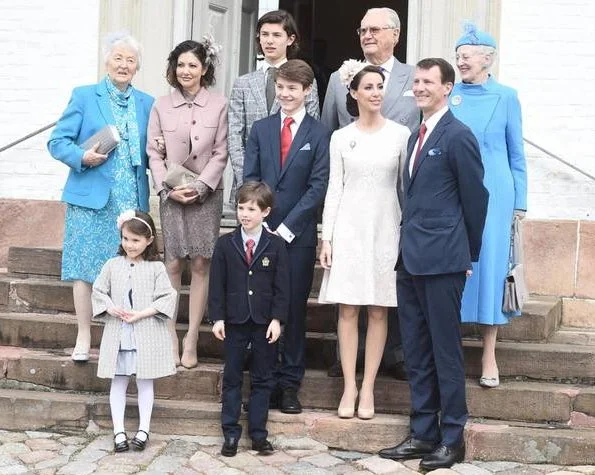 Crown Prince Frederik, Crown Princess Mary, Prince Vincent, Princess Josephine, Prince Isabella, Prince Christian, Prince Joachim, Princess Marie, Prince Henrik, Princess Athena and Countess Alexandra