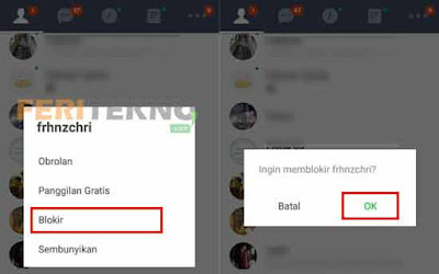 menghapus teman di line 2