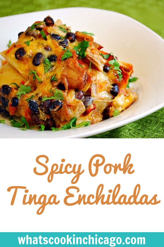 Spicy Pork Tinga Enchiladas What's Cookin' Chicago