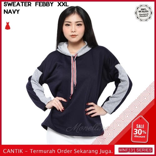 MNF131J106 Jaket Febby Wanita Jumbo Xxl Sweater terbaru 2019 BMGShop