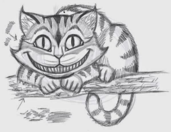 How to Draw the Cheshire Cat? - The Idea King