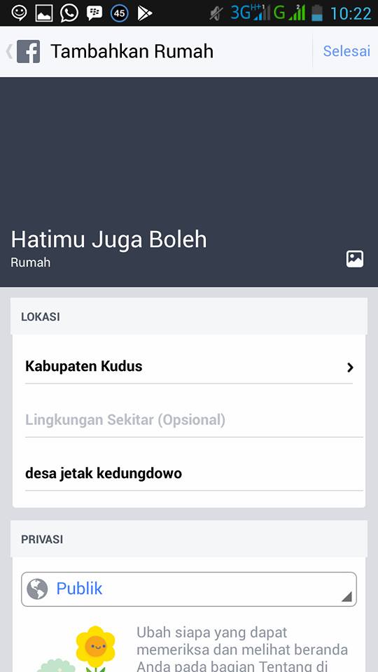 Cara Membuat Lokasi Tempat Singgah di Facebook Via HP Cara Membuat Lokasi Tempat Singgah di Facebook Via HP