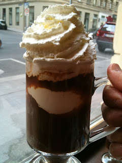 Viennese coffee with ice cream AND cream