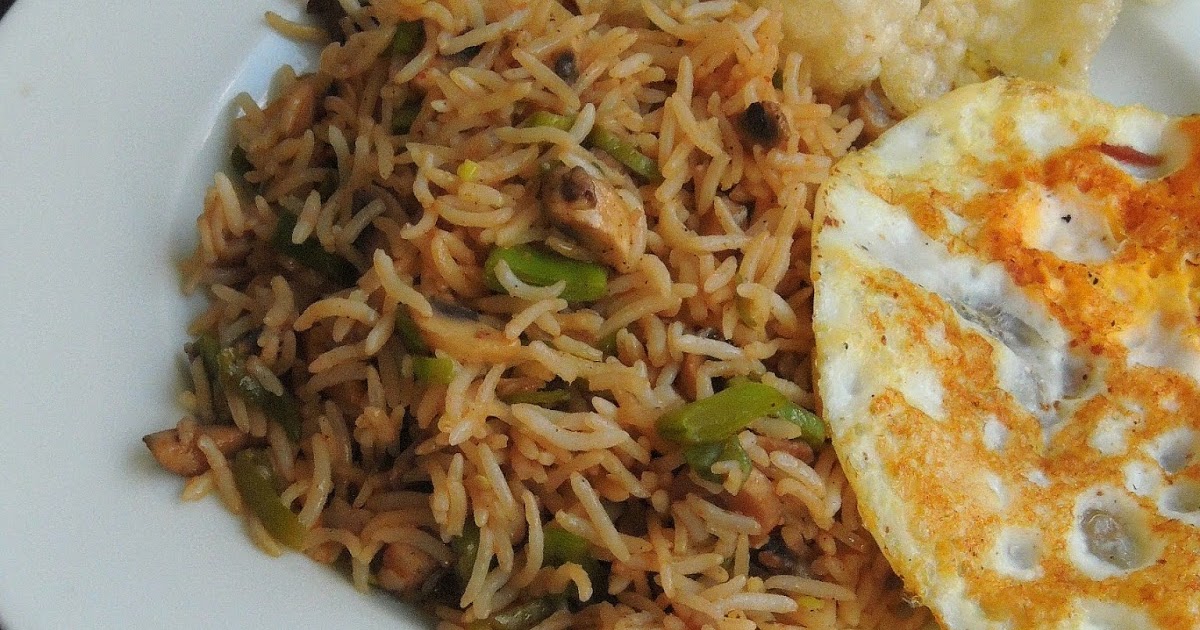 Mushroom, Flat Beans Fried Rice Cook N Click