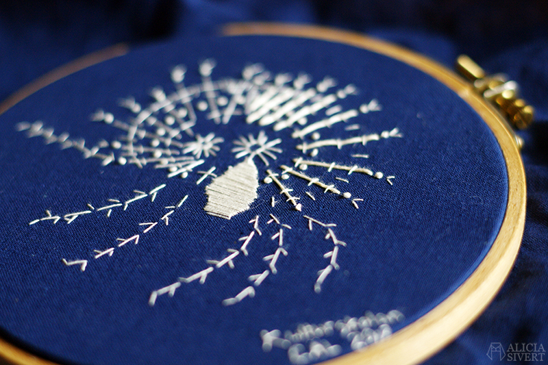 Alster från broderikurs med Alicia Sivertsson. aliciasivert alicia sivert alicia sivertsson kreativitet skapa skapande fritt broderi free hand embroidery kurs workshop