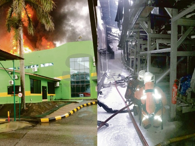 Gambar Kebakaran Kilang Sarung Tangan A1 Glove Di Nilai Warta Nilai