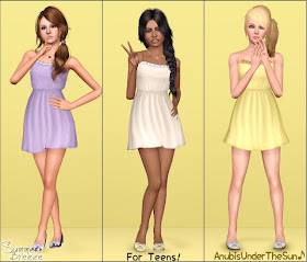 My Sims 3 Blog: Summer Breeze Collection ~ Dress+Necklace+Flats for ...