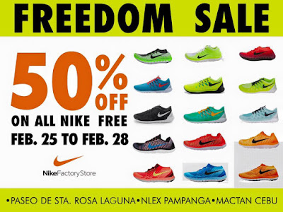 Manila Shopper: Nike Outlet Stores FREEdom SALE: February 2016