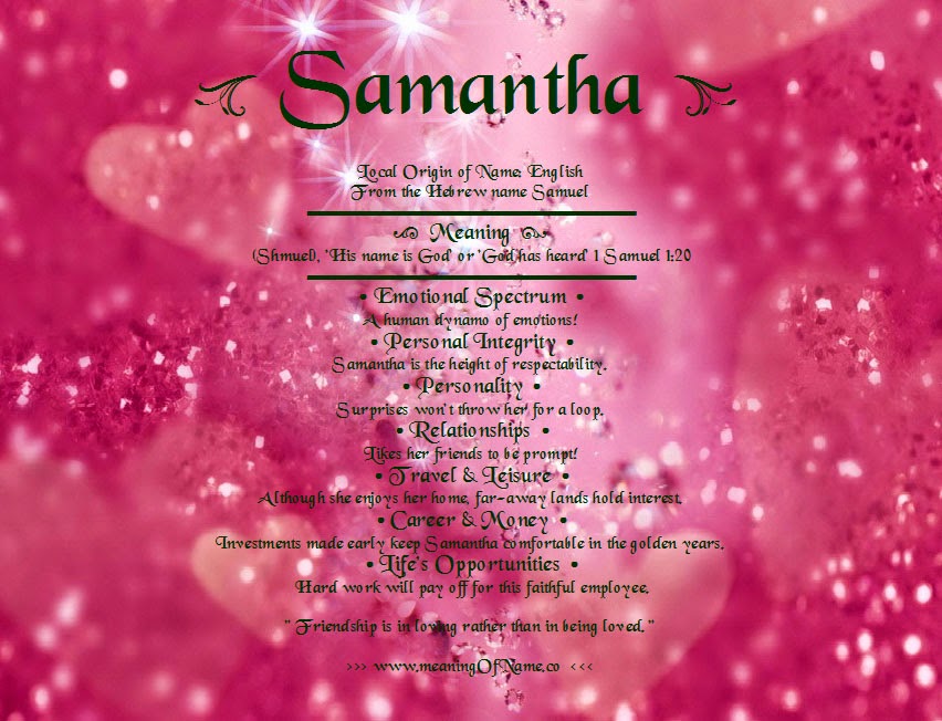 Samantha - Meaning of Name