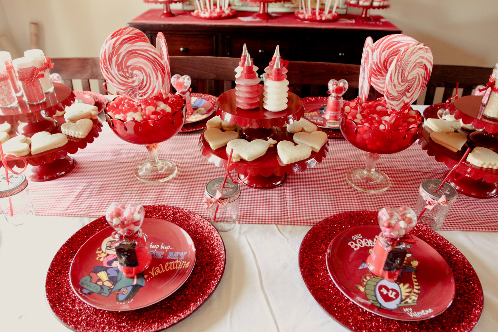 Be Mine Vintage Valentine Dessert Table Jenny Cookies