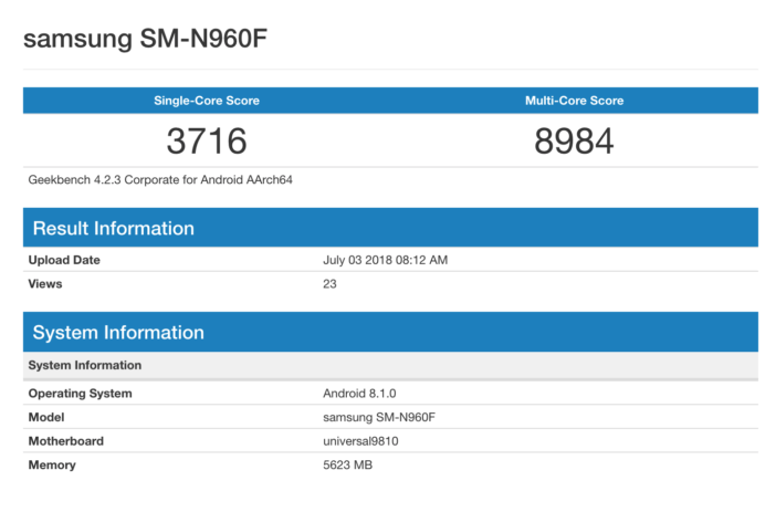 note 9 exynos specs