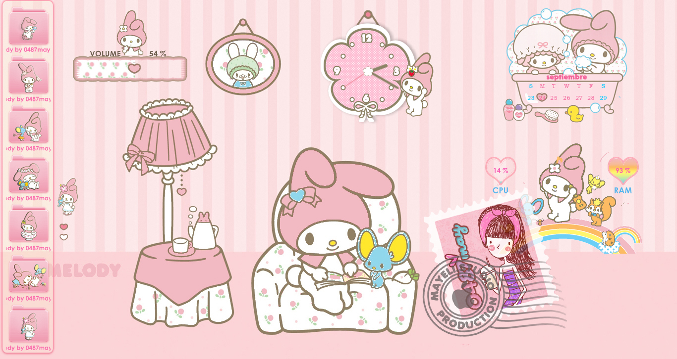 Skins XWidget My Melody LeyWorldKawaii