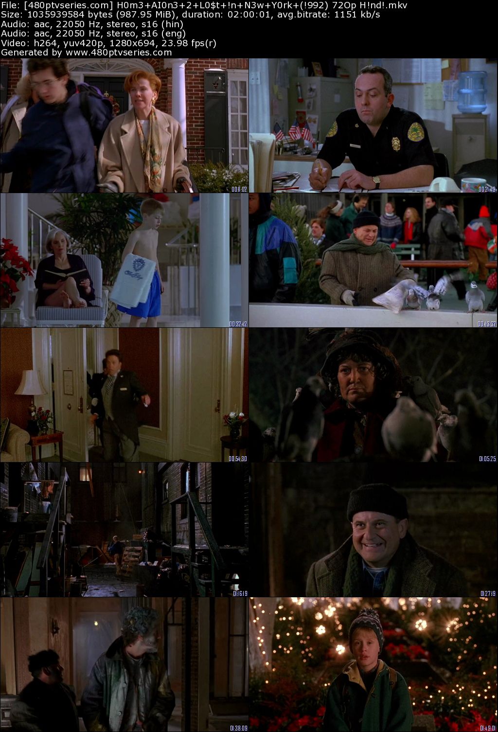 Download Home Alone 2 Lost in New York (1992) 950MB Full Hindi Dual Audio Movie Download 720p Bluray Free Watch Online Full Movie Download Worldfree4u 9xmovies