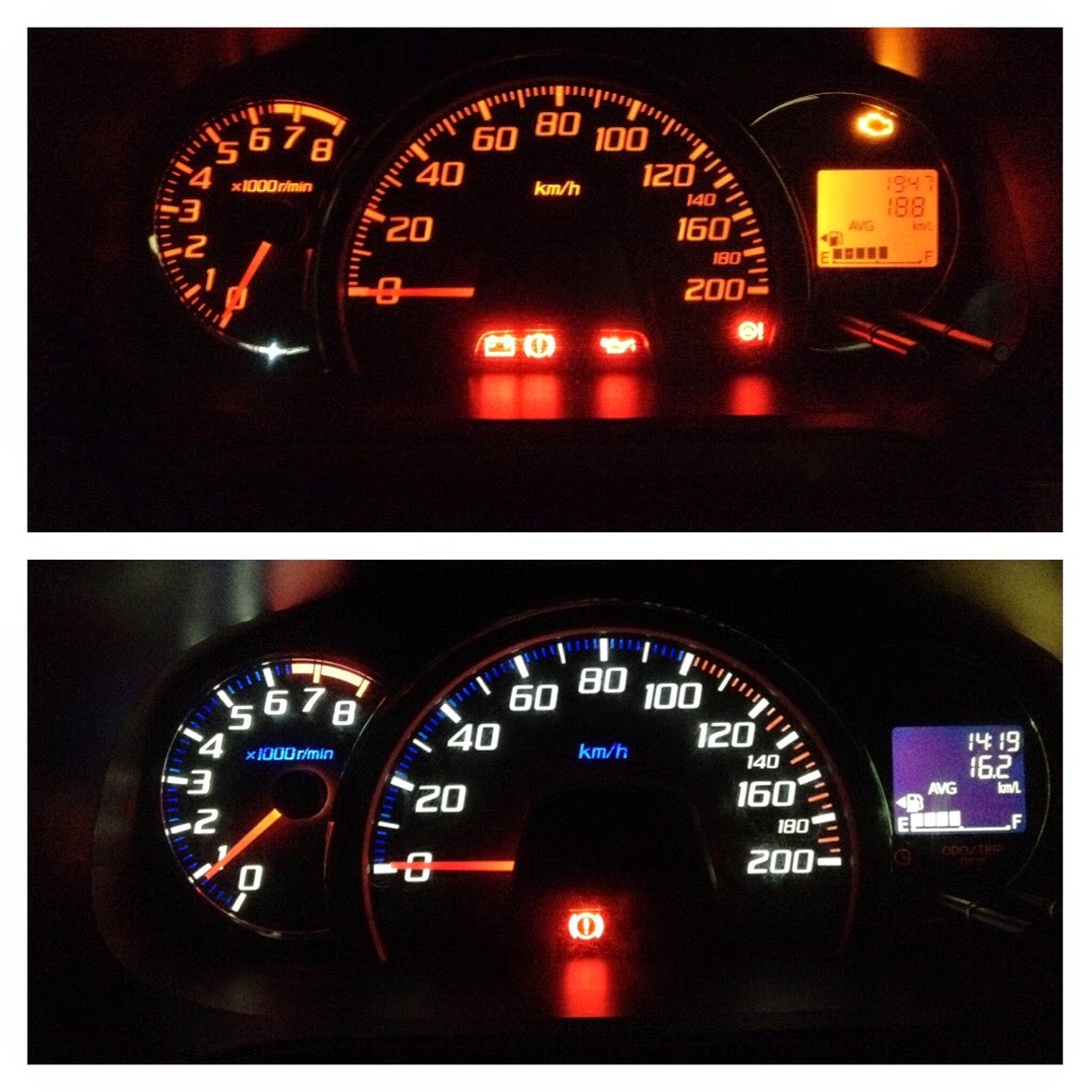 Share Ganti Warna Background LED Speedometer Agya Ayla Batman333