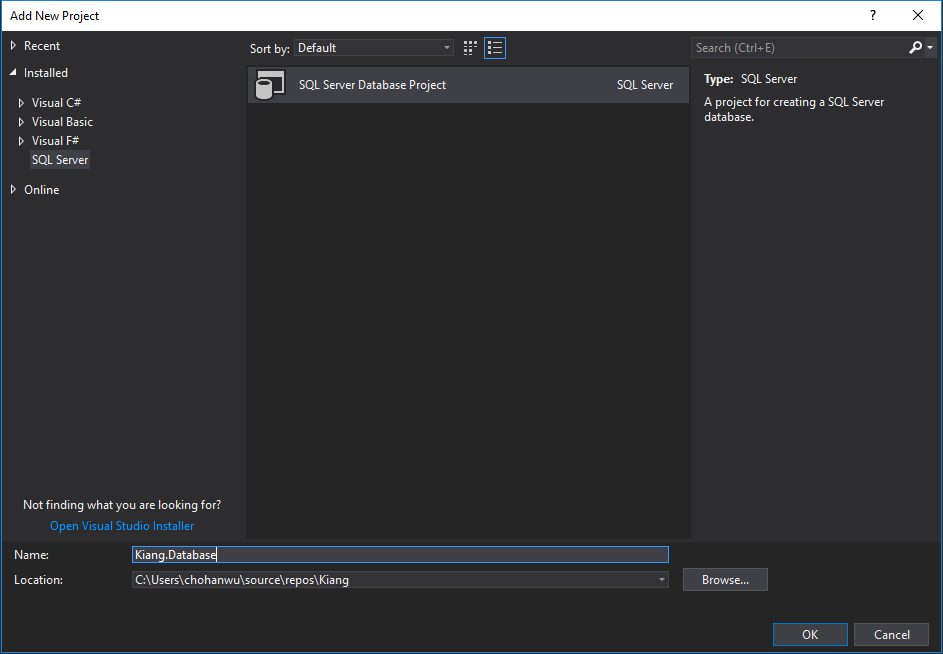 [Visual Studio] How to Create a DB Project on Visual Studio C.H.W's blog