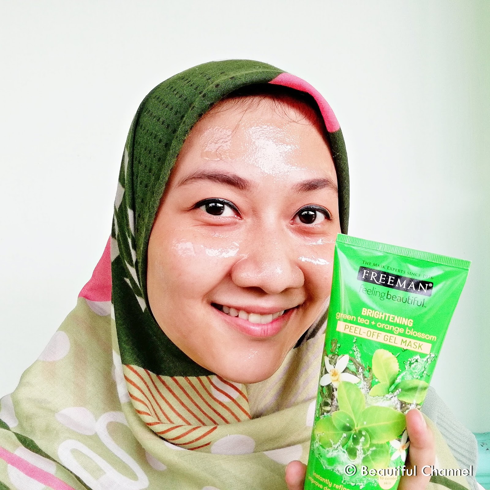 Download Review Freeman Brightening Green Tea Orange Blossom Peel Off Gel Mask PSD Mockup Templates