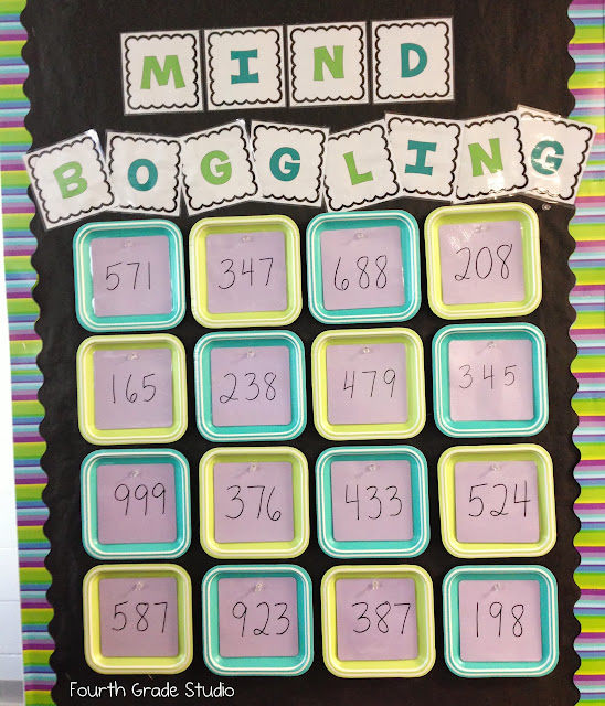 Problem solving doesn't always mean word problems--and this math challenge activity proves it! Perfect for math workshop, for fast finishers, for math enrichment. Third grade, fourth grade, fifth grade. Addition and subtraction and problem solving.